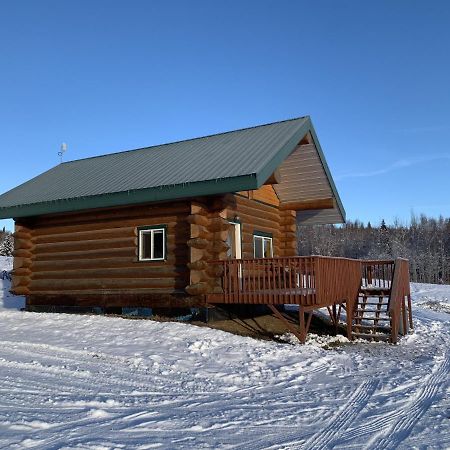 Pleasant Valley Secluded Log Cabin, 30 Min From Chena Hot Springs מראה חיצוני תמונה