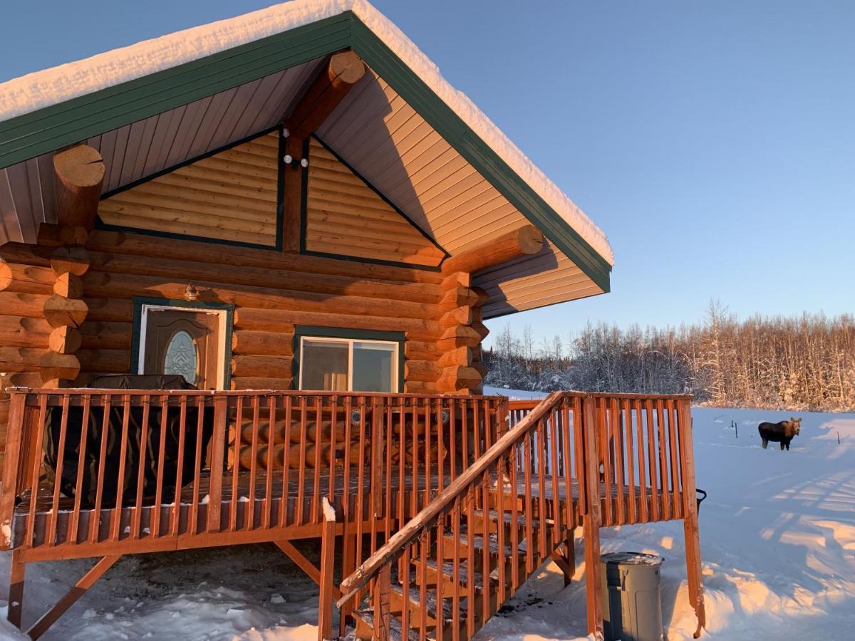 Pleasant Valley Secluded Log Cabin, 30 Min From Chena Hot Springs מראה חיצוני תמונה
