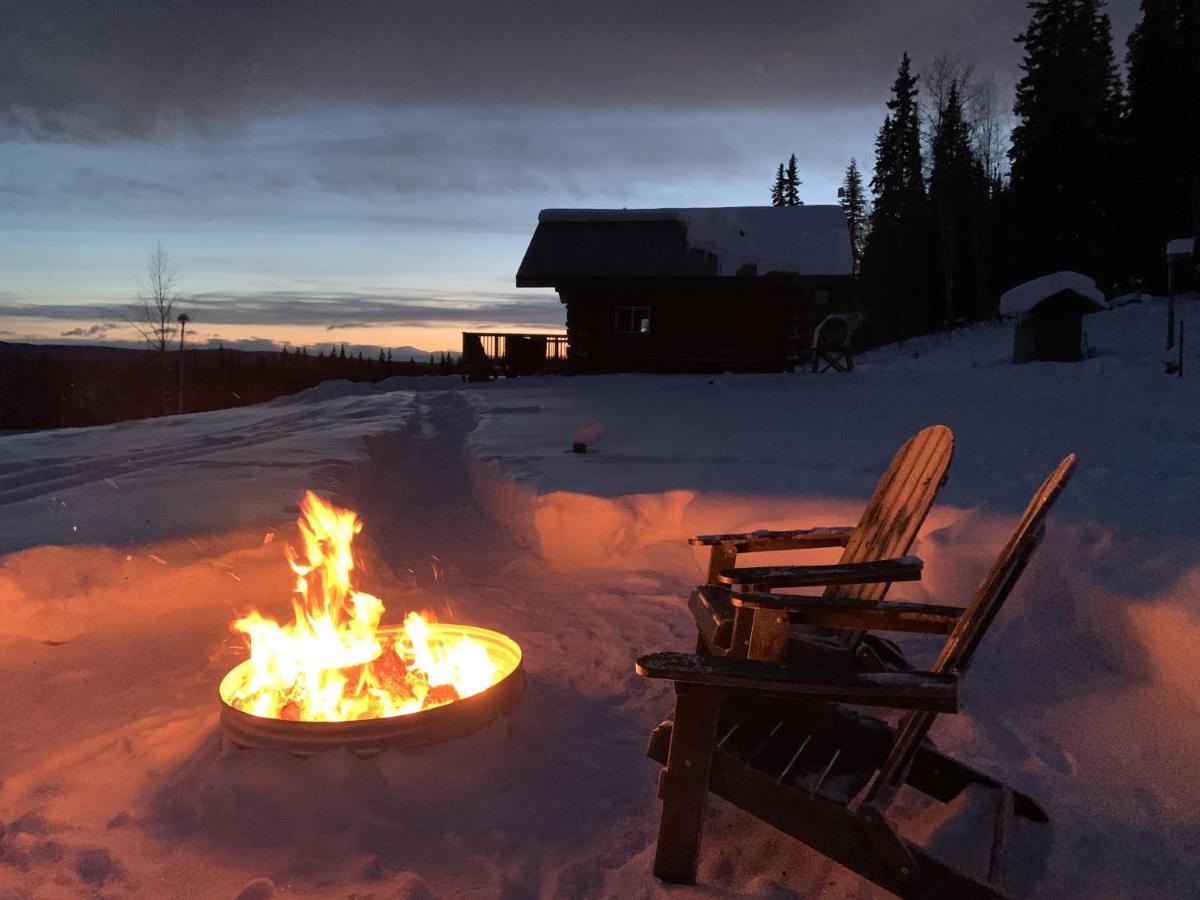 Pleasant Valley Secluded Log Cabin, 30 Min From Chena Hot Springs מראה חיצוני תמונה