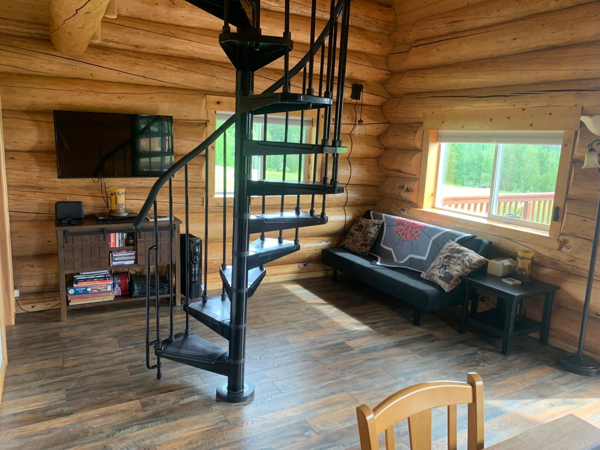 Pleasant Valley Secluded Log Cabin, 30 Min From Chena Hot Springs מראה חיצוני תמונה
